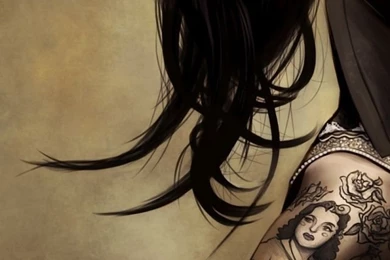 Download Wallpapers 640x1136 Girl, Profile, Tattoos, Shoulder ...