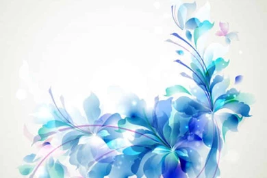 Elegant Blue Flower Background, Free Vector   365PSD.com