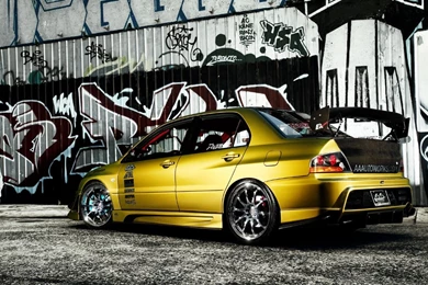 Wallpapers Lancer Graffiti Mitsubishi Evolution Car 1920x1080 ...