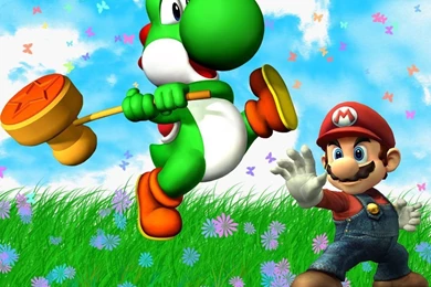 Gallery For   Yoshi And Mario Wallpapers