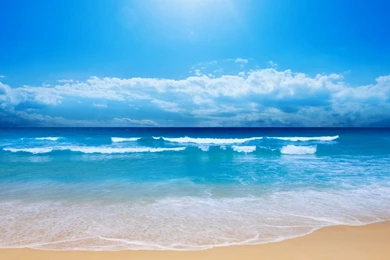 Ocean Waves Beach   Wallpaper.
