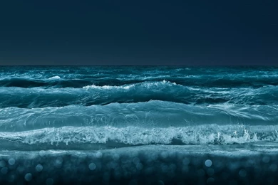 1280x1024 Ocean Waves At Night Wallpapers