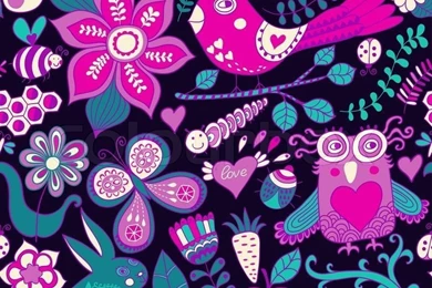 Two Kissing Birds On The Tree