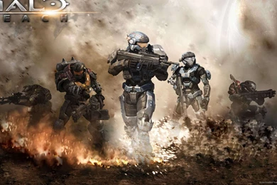 Halo Reach Elites Vs Spartans   Wallpaper.