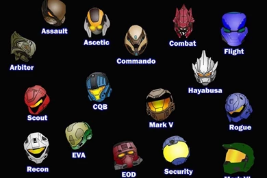 Cartoon Spartan And Elite Helmets. And Wallpapers