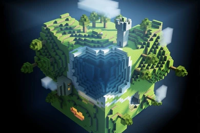 Download Wallpapers 1920x1080 Minecraft, Planet, Cube, Cubes, World ...