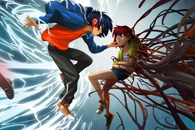 Download Wallpapers 2560x1024 Lost In Harmony, Game, Boy, Girl ...