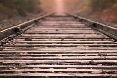 Railroad Tracks HD Desktop Wallpapers : Fullscreen : Dual Monitor