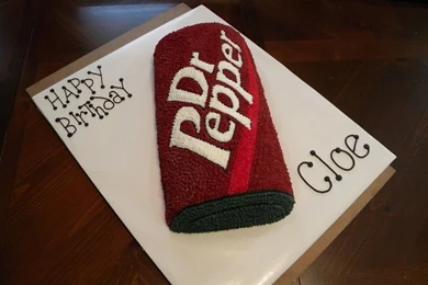 Dr. Pepper Can Birthday Cake