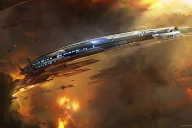 Download 1920x1080 Mass Effect Normandy In Battle Wallpapers