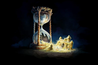 Hourglass Drawing Sand Castle Broken Sand Cracked Fantasy Art ...