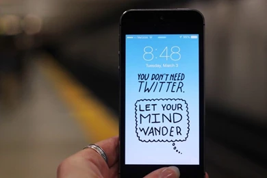Get Off Your Phone! Artist Creates Hilarious Wallpapers For Your ...