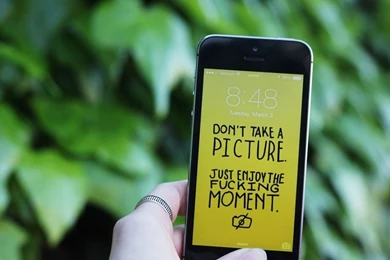Get Off Your Phone! Artist Creates Hilarious Wallpapers For Your ...