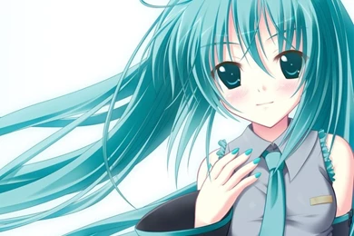 Download Wallpapers 1024x1024 Girl, Hair, Light, Blue, Anime iPad ...