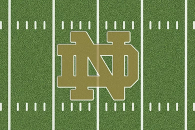 Notre Dame Logo On Football Field