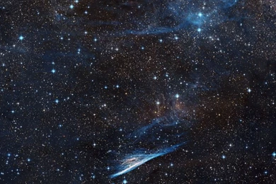 Download HD Space Stars Sky In Red And Blue Color Wallpapers ...