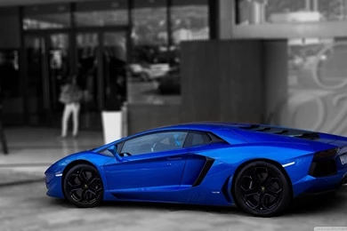 Lamborghini Aventador Blue HD Desktop Wallpapers : Widescreen ...