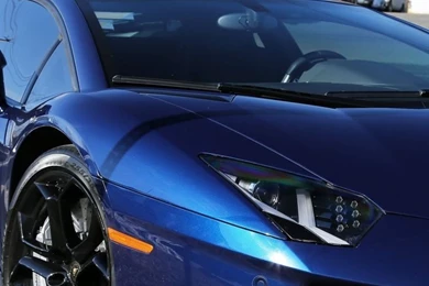 Download Wallpapers 750x1334 Lamborghini Aventador, Blue ...