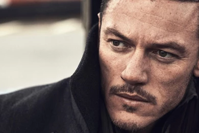 HD Backgrounds Luke Evans Actor Beard Face Mustache Photoshoot ...