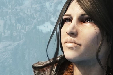 Download 1600x900 Skyrim Female Character Face Wallpapers