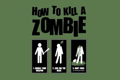 How To Kill A Zombie Funny Photo   Wallpapers