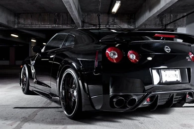 Nissan Gtr R35 Black Cars Wallpapers