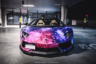 Cool Galaxy Lamborghini Aventador Roadster Wallpaper.jpg