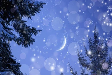 Gallery For   Snowy Night Sky Wallpapers