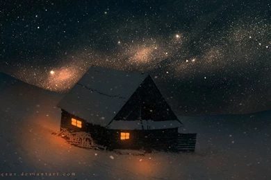 Stars And Calm Snowy Night By QAuZ On DeviantArt