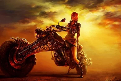 1280x720 Girl Bike Art Wallpapers