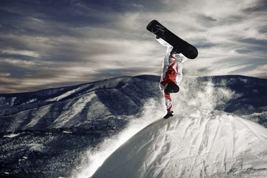 Download 1280x720 Snowboard Hand Stand Wallpapers