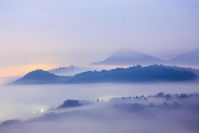 Fantastic Foggy Landscape   (