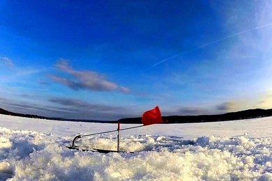 Tip up Walleye Fishing   YouTube