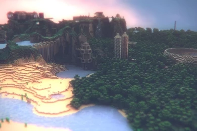 DeviantArt: More Like Minecraft Landscape   III By MuuseDesign