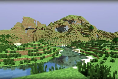 Water Mountains Minecraft Cinema 4d Wallpapers