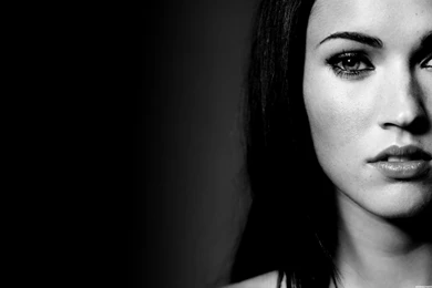 Women Megan Fox Simple Backgrounds Blue Backgrounds