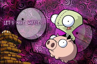DeviantArt: More Like Gir And Piggy Wallpapers By Purplestainn
