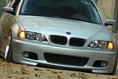 Slammed Grey BMW iPhone 5 Wallpapers (640x1136)