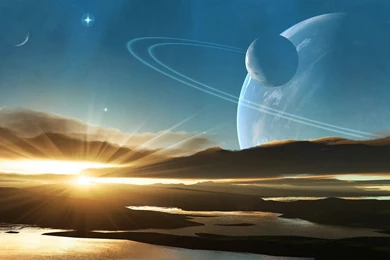 Light On Saturn 3D Space Wallpapers 1920x1200 186763