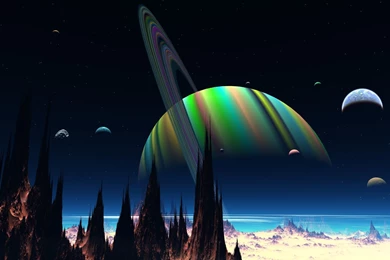 Cg Digital art 3d Space Universe Landscapes Planets Moon Wallpapers ...