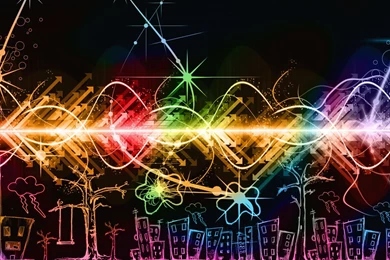 Colorful Trippy Dual Screen Wallpapers