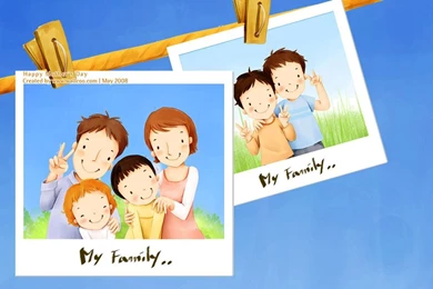 Sweet & Cute Illustration Of Family Love 1280x800 NO.12 Desktop ...