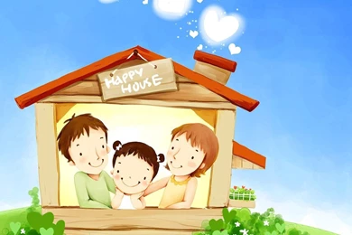 Lovely Art Illustraion Of Family Love 1280x1024 NO.6 Desktop ...