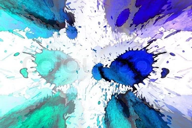 White Backgrounds With A Bright Color Blots