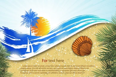 Summer Beach Backgrounds   Free Vector Download
