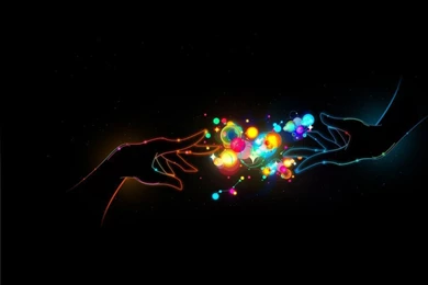 Full HD Wallpapers + Abstract, People, Bubbles, Hands, Black