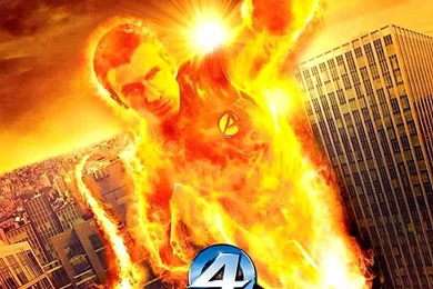 Fantastic Four Human Torch   Superhero Movie Poster