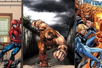 Fantastic Four Human Torch Invisible Woman Juggernaut Marvel ...