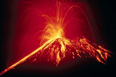 Download Wallpapers 1280x960 Volcano, Eruption, Lava, Fountain ...