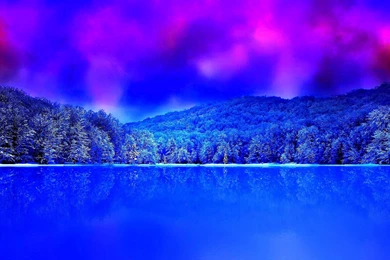 Vibrant Snowy Mountain Lake Sky >> HD Wallpaper, Get It Now!